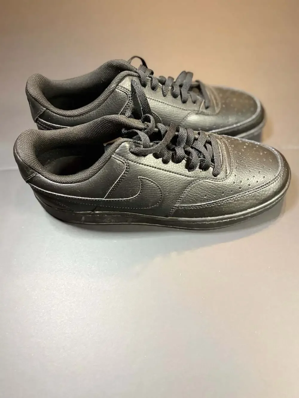 Nike Court Vision Low 'Triple Black' Lifestyle Sneakers